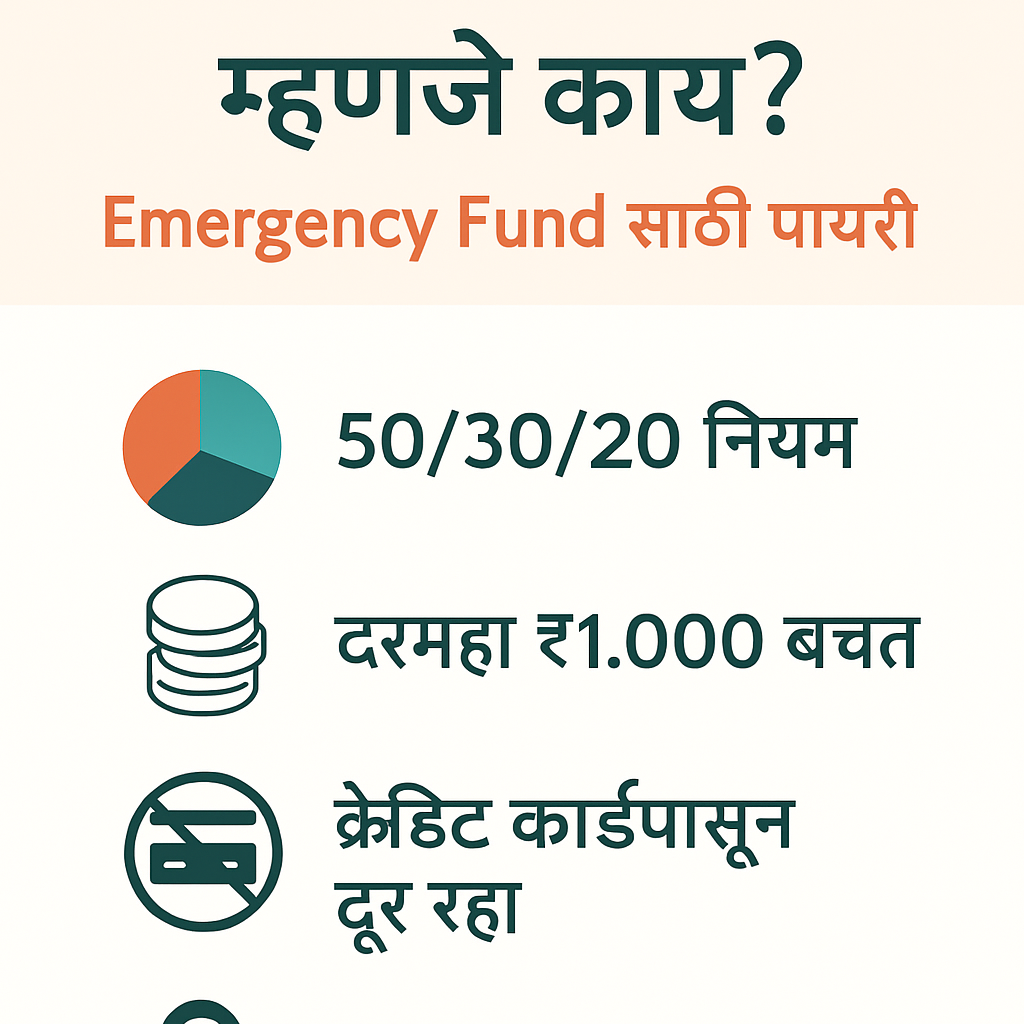 मराठीमध्ये 50/30/20 नियमाचं बजेटिंग चार्ट