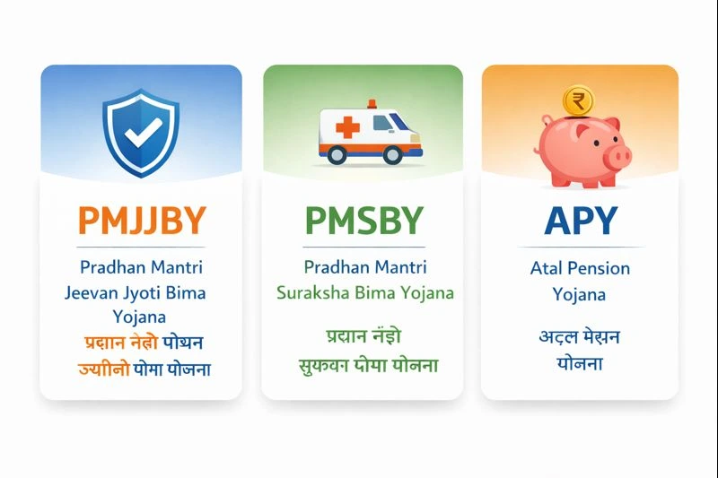 PMJJBY PMSBY APY explained