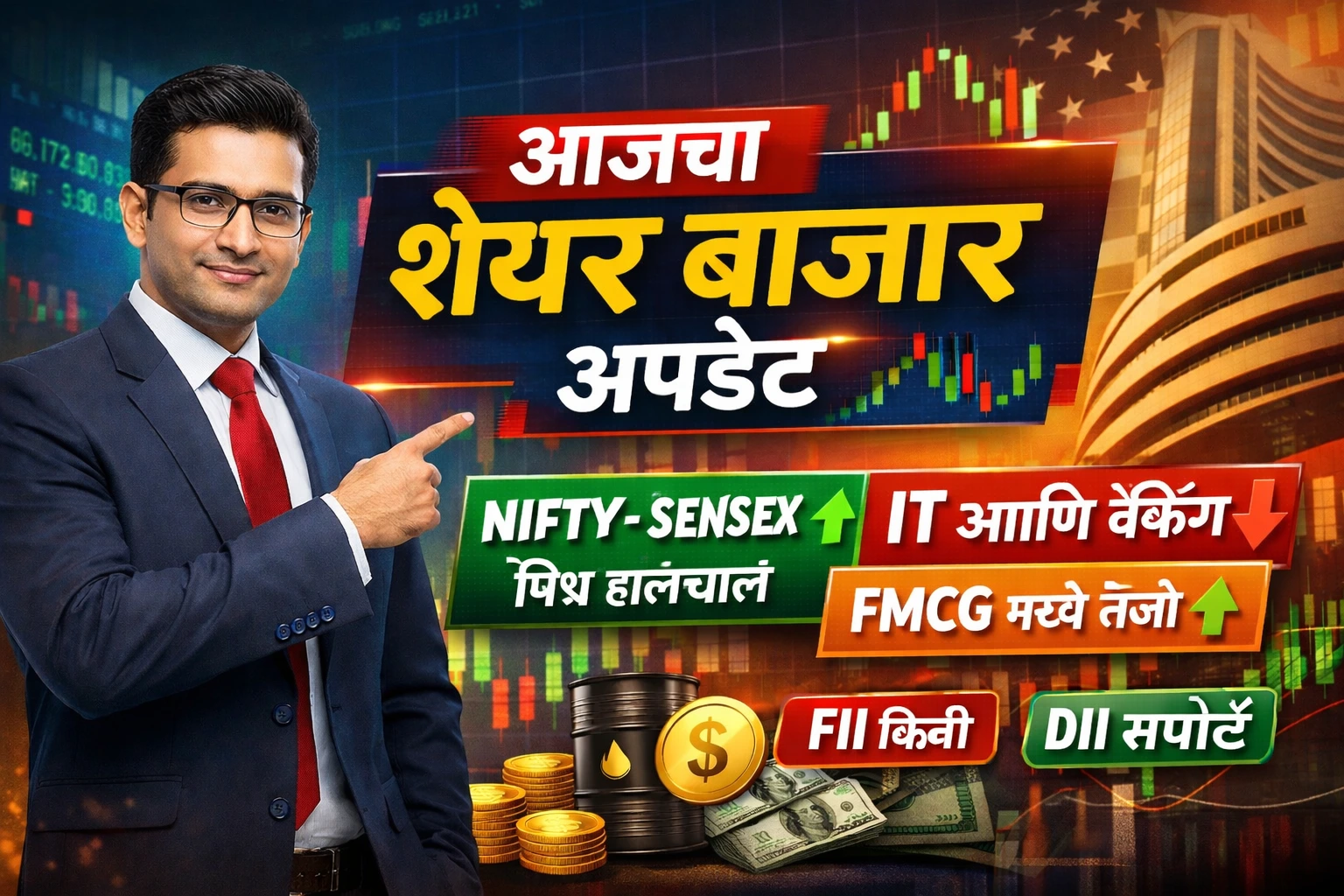 आजचा शेअर बाजार अपडेट