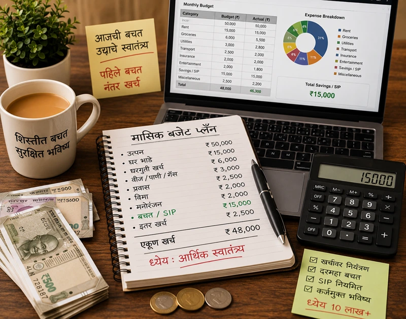 Indian monthly budget planning and savings strategy
