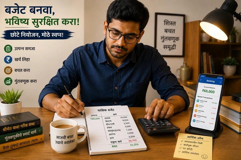 monthly budget at home with calculator