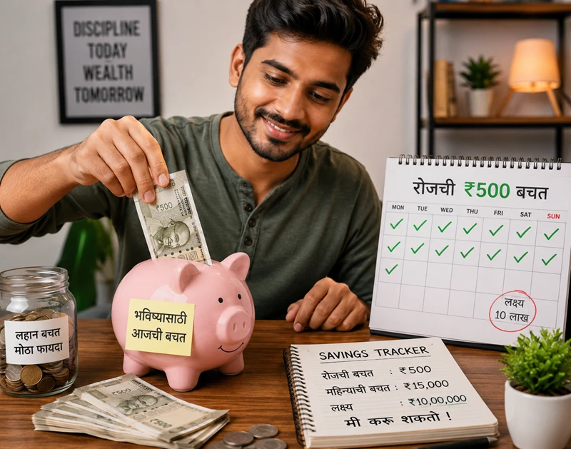 दररोज ₹500 बचत करण्याची सवय Marathi finance